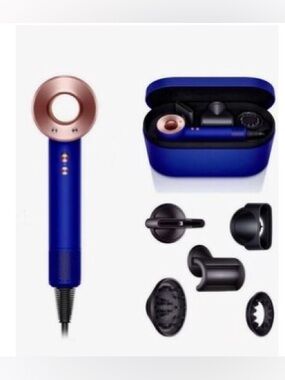 EUC The Dyson SupersonicTM hair dryer Vinca Blue & Rosé gift